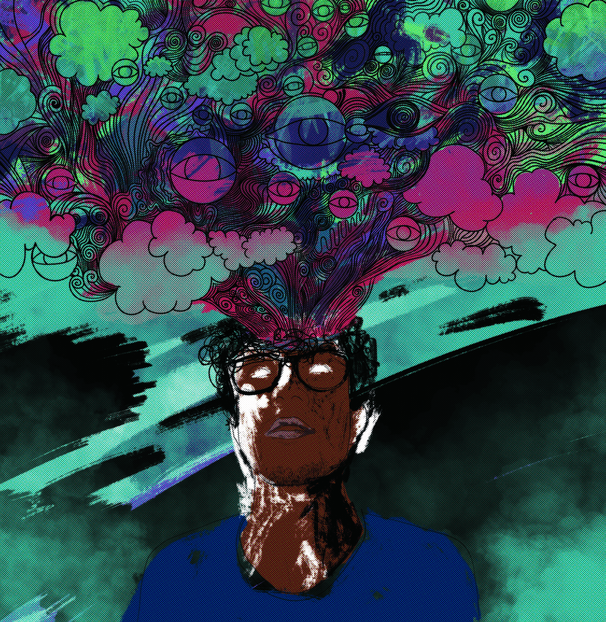 Owlnite doing his art